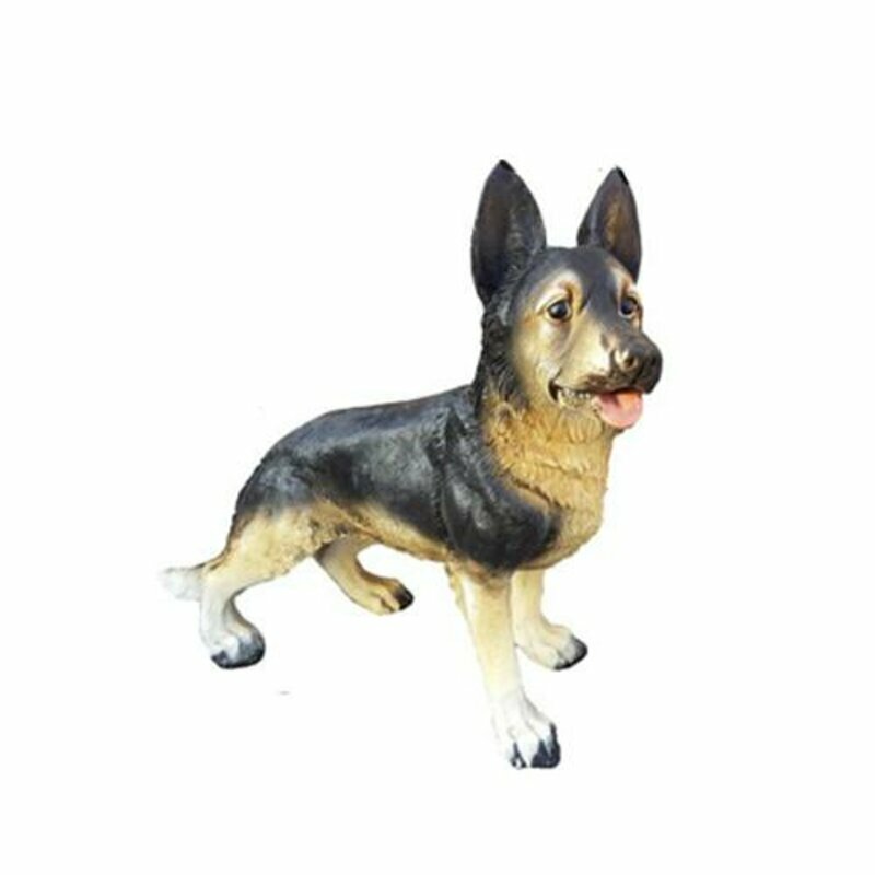 Deko Figur Statue Skulptur 24x32cm Figuren Statuen Skulpturen Garten Hund (A602)