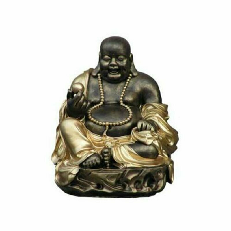 Deko Figur Statue Skulptur 31 cm Figuren Statuen Skulpturen Neu Buddha Gold (B2)