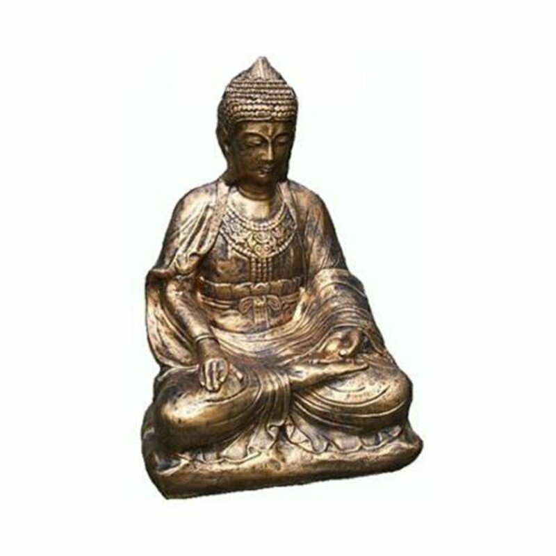 Buddha Gold Deko Figur Statue Skulptur 60 cm Figuren Statuen Skulpturen