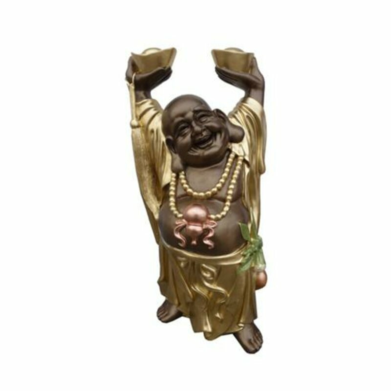 Glücks Buddha Deko Figur Statue Skulptur 88 cm Figuren Statuen Skulpturen (B74)