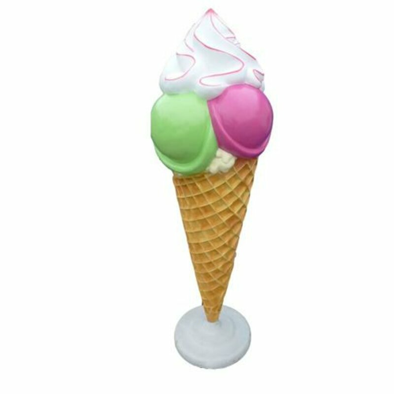 Skulptur Ente mit Eis Werbung Eisdiele Figuren Statuen Aufsteller 220 cm Comic