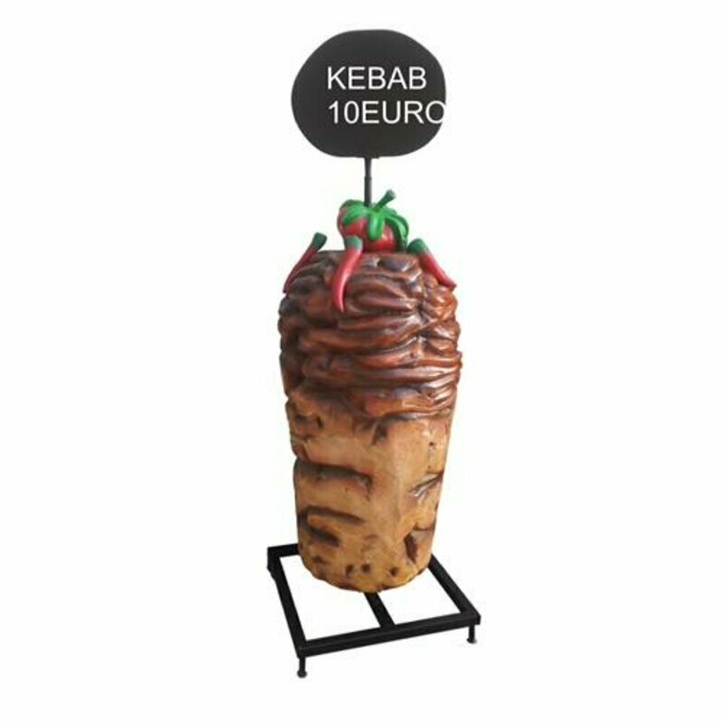 Aufsteller für Kebab Laden Bude Restaurant Preis Schild Skulptur Kebab 200cm