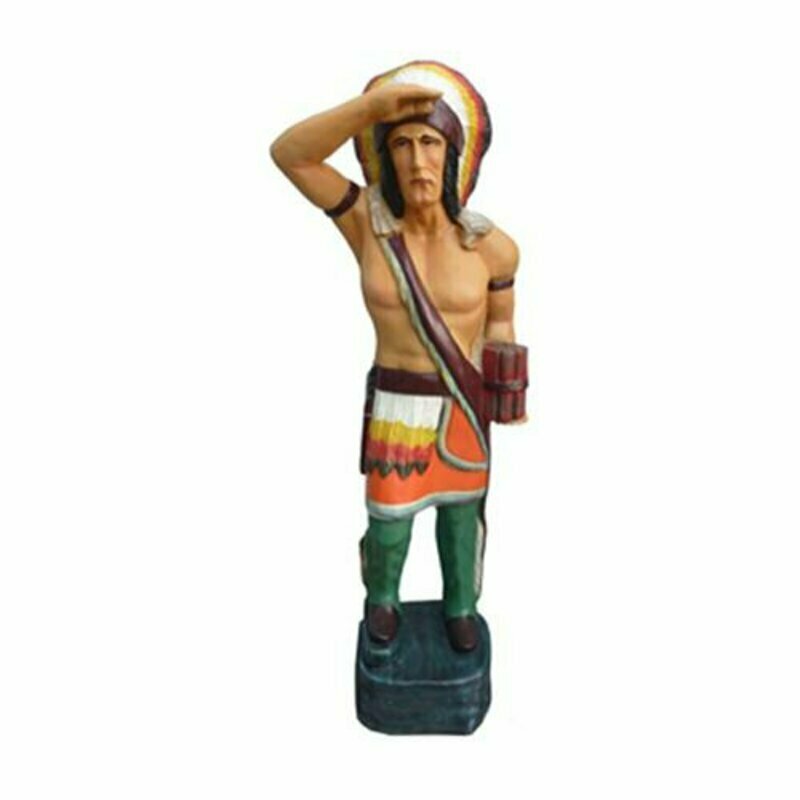 Indianer Figur Statue Ureinwohner USA Garten Deko Skulptur Figuren Statuen 190cm
