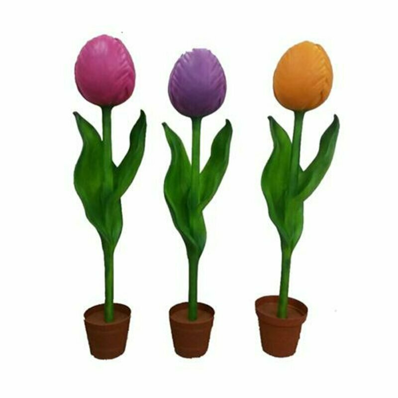 Blume 190cm Tulpe Garten Design Pflanze Abstrakte Skulptur Wählbar Statuen 190cm