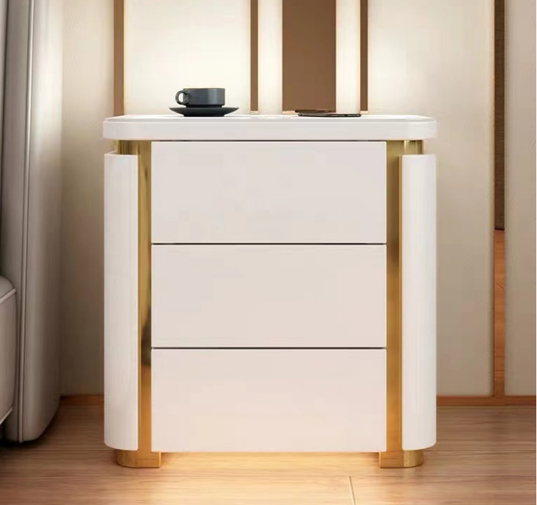 Design Nacht Tisch.Konsole Metall Glanz Tische Konsolen Schlaf Zimmer Beistell