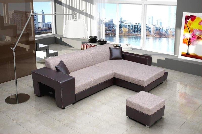 Sofa Schlafsofa Designer Sofa mit Bettfunktion + Bettkasten Ecksofa Couch NEU MADAGASKAR