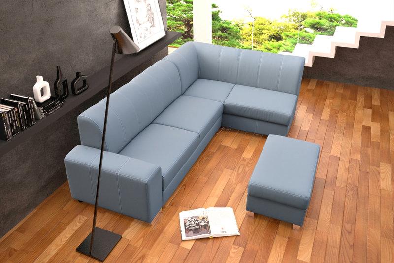 Sofa Schlafsofa Designer Sofa mit Bettfunktion + Bettkasten Ecksofa Couch NEU MINISTER