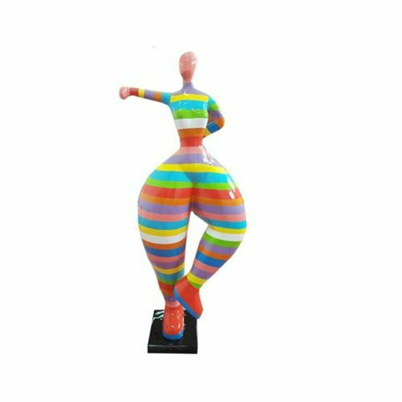 Abstrakte Skulpturen Figur Statue Bunt bemalte Statuen 132cm XXL Statue Plastik