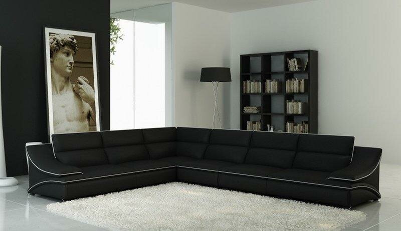 Leder L Form Wohnlandschaft Couch Big XXL Sofa Polster Ecke Garnitur