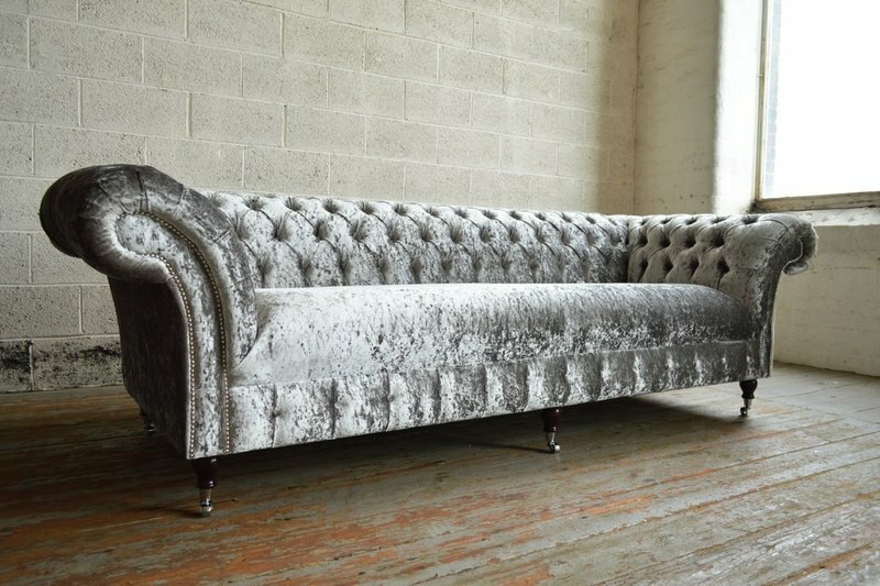 Chesterfield 4 Sitzer XXL Polster Sitz Couch Sofa Garnitur Big Couchen