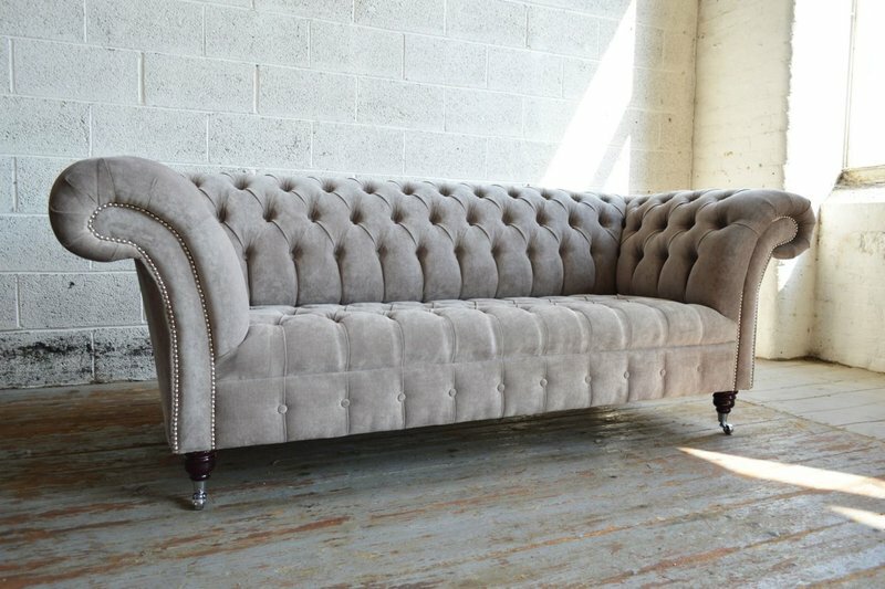 Chesterfield 3 Sitzer XXL Polster Sitz Couch Sofa Garnitur Big Couchen