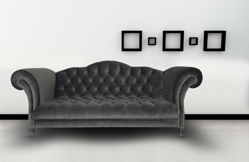 Chesterfield Sofa Polster Designer Couchen Sofas Garnitur Textil Stoff Textil 36