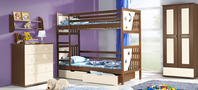 DOPPELBETT KINDERBETT JUGENDBETT + BETTKASTEN BETT KIEFER