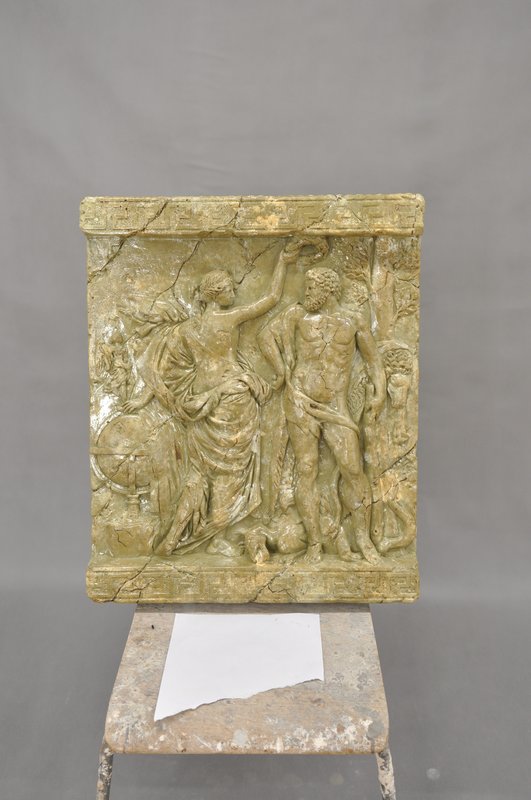Herkules Wandrelief Antik Stil Relief Wand Gemälde Antike Handarbeit Gott
