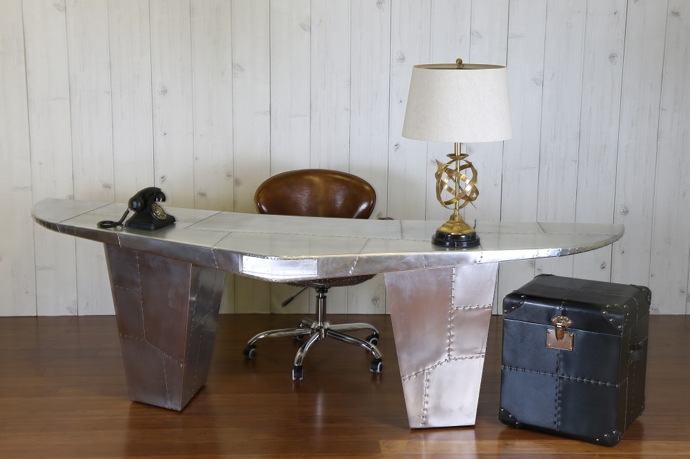 Schreibtisch Computer Tisch Bürotisch Alu Tische Flieger Arbeitszimmer Flugzeug