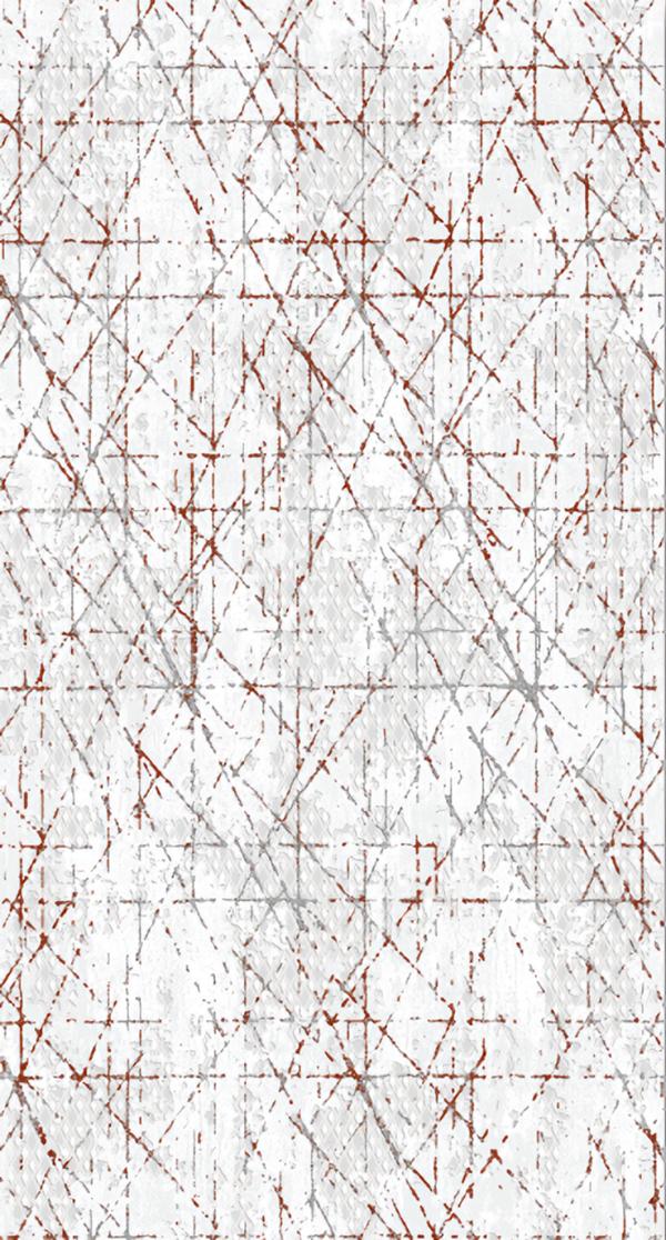 Designer Beige Teppich mit Braunen Grauen Linien Kurzflor Wohnzimmer Teppiche