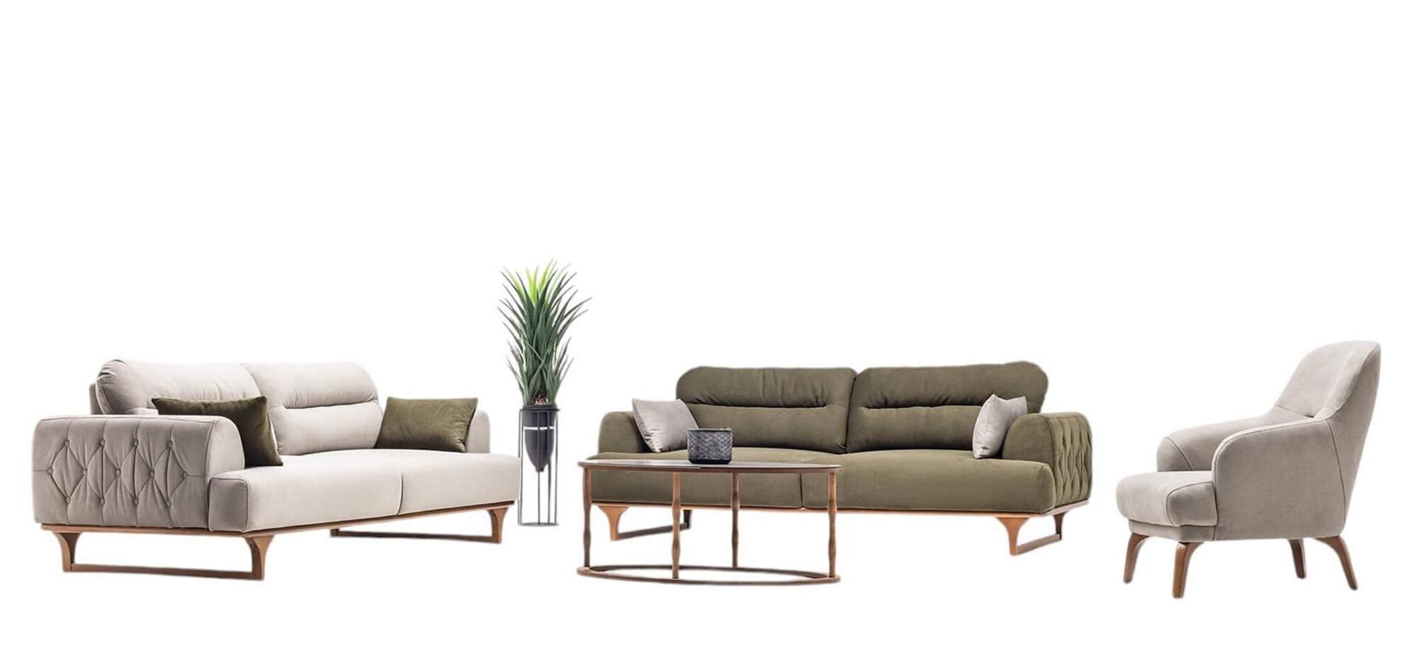 Sofa Set Wohnzimmergarnitur Garnitur Polstergruppe Couch Sofagarnitur 3+3