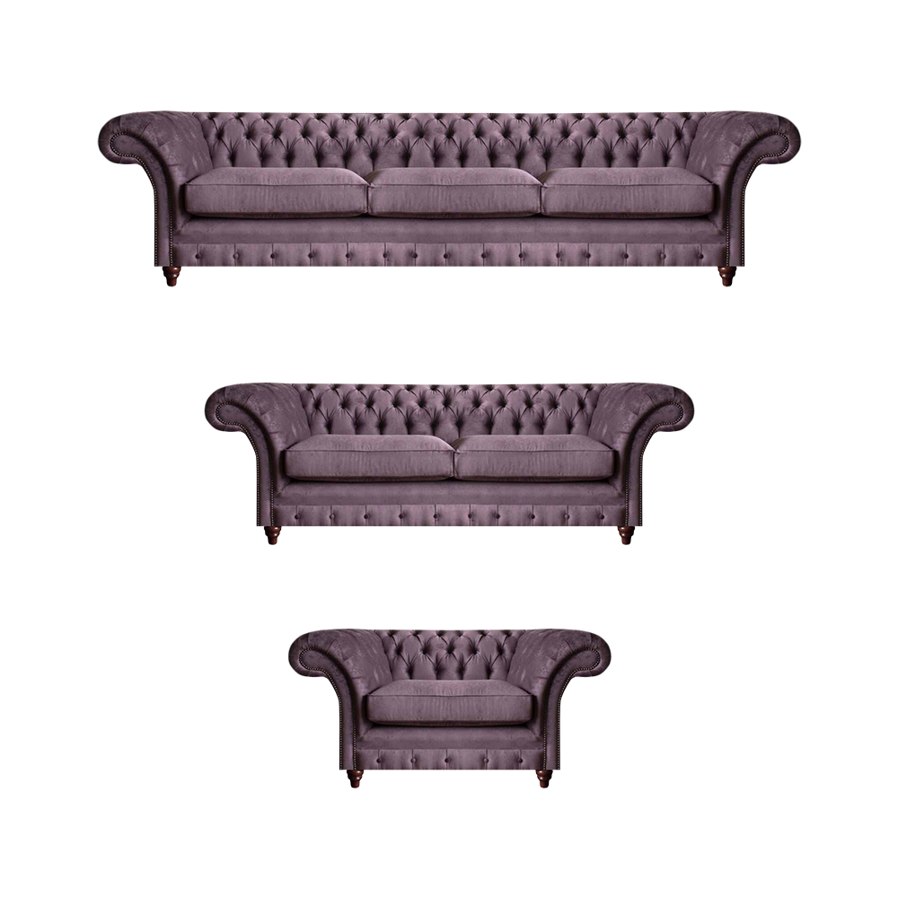 Luxuriöse Chesterfield Polstergarnitur Edler Dreisitzer 2-Sitzer Sessel Luxuriöse Chesterfield Polstergarnitur Edler Dreisitzer 2-Sitzer Sessel