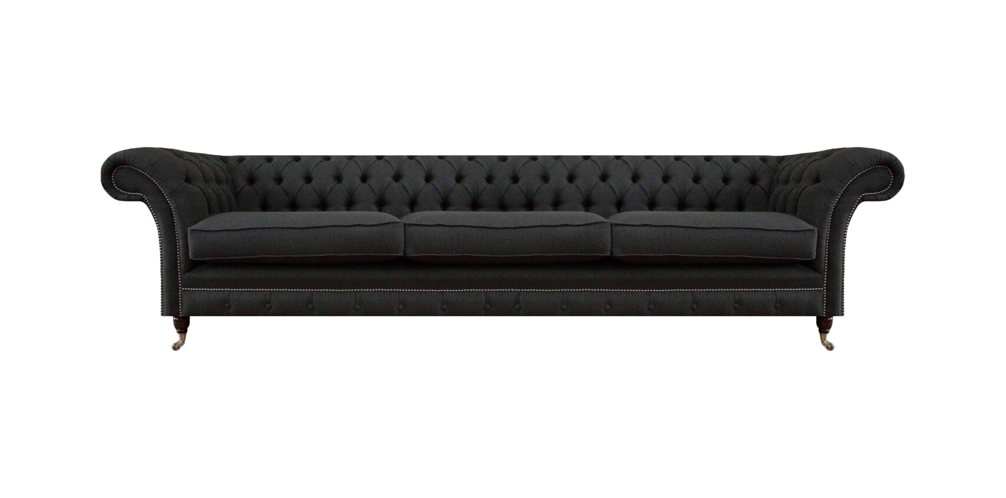 Schwarze Chesterfield Sitzmöbel Luxuriöser Dreisitzer Polster 3-Sitzer Schwarze Chesterfield Sitzmöbel Luxuriöser Dreisitzer Polster 3-Sitzer