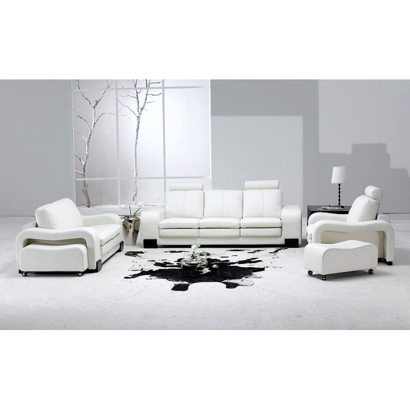 Sofagarnitur Sofa Couch Sitz Polster Set 3+2+1 Couchgarnitur Ledersofa Franco W