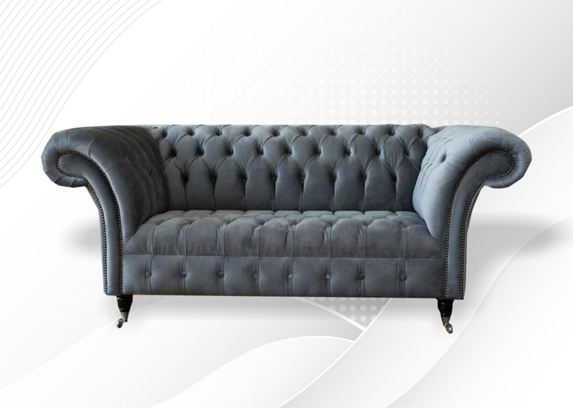 Zweisitzer Ledersofa Wohnzimmer Designer Couchen Polster Sofa Sofas 2 Sitzer Neu