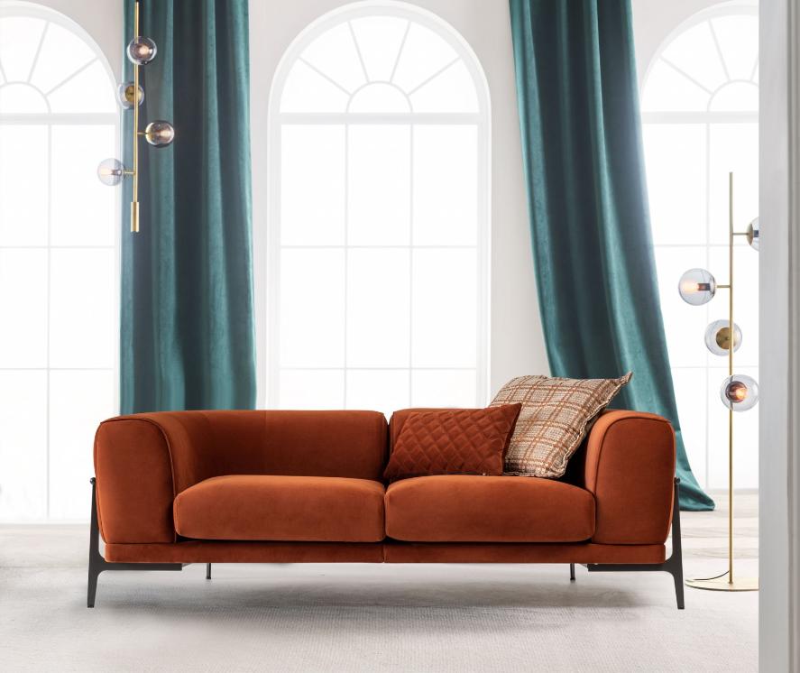 Dreisitzer Sofa 3 Sitzer Stoffsofa Sofas Modern Rot Stoff Couch Orange Dreisitzer Sofa 3 Sitzer Stoffsofa Sofas Modern Rot Stoff Couch Orange