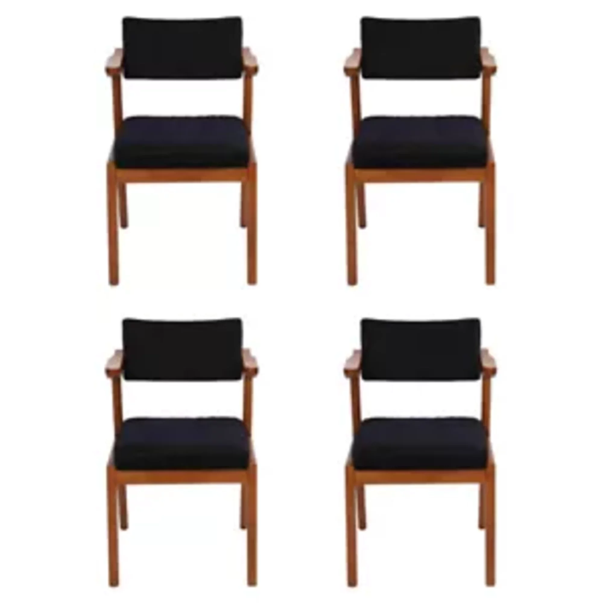 Esszimmer Stuhl Modern Holz Möbel 4x Stühle Schwarz Luxus Design Einrichtung