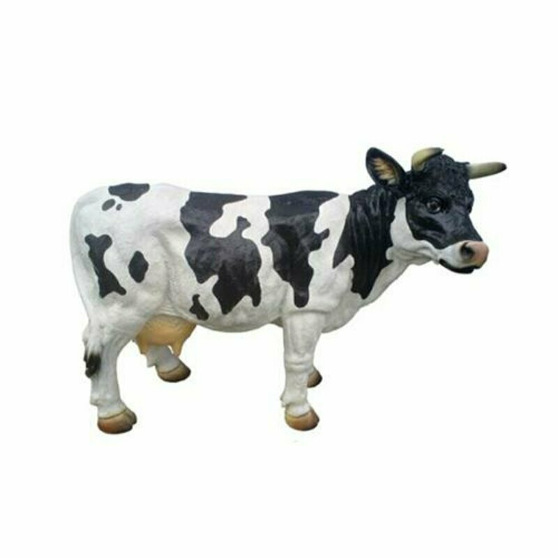 Aufsteller Rind Dekoration Bauernhof Deko Garten Kühe Skulptur Kuh 40cm