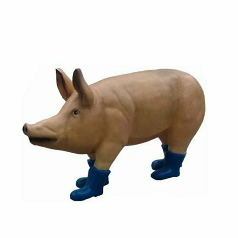 Dekoration Garten Figur Statue Figuren Statuen Deko Neu Skulpturen Schwein 100cm