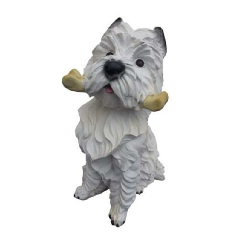 Deko Figur Statue Skulptur 42 cm Figuren Statuen Skulpturen Garten Hund (A417)