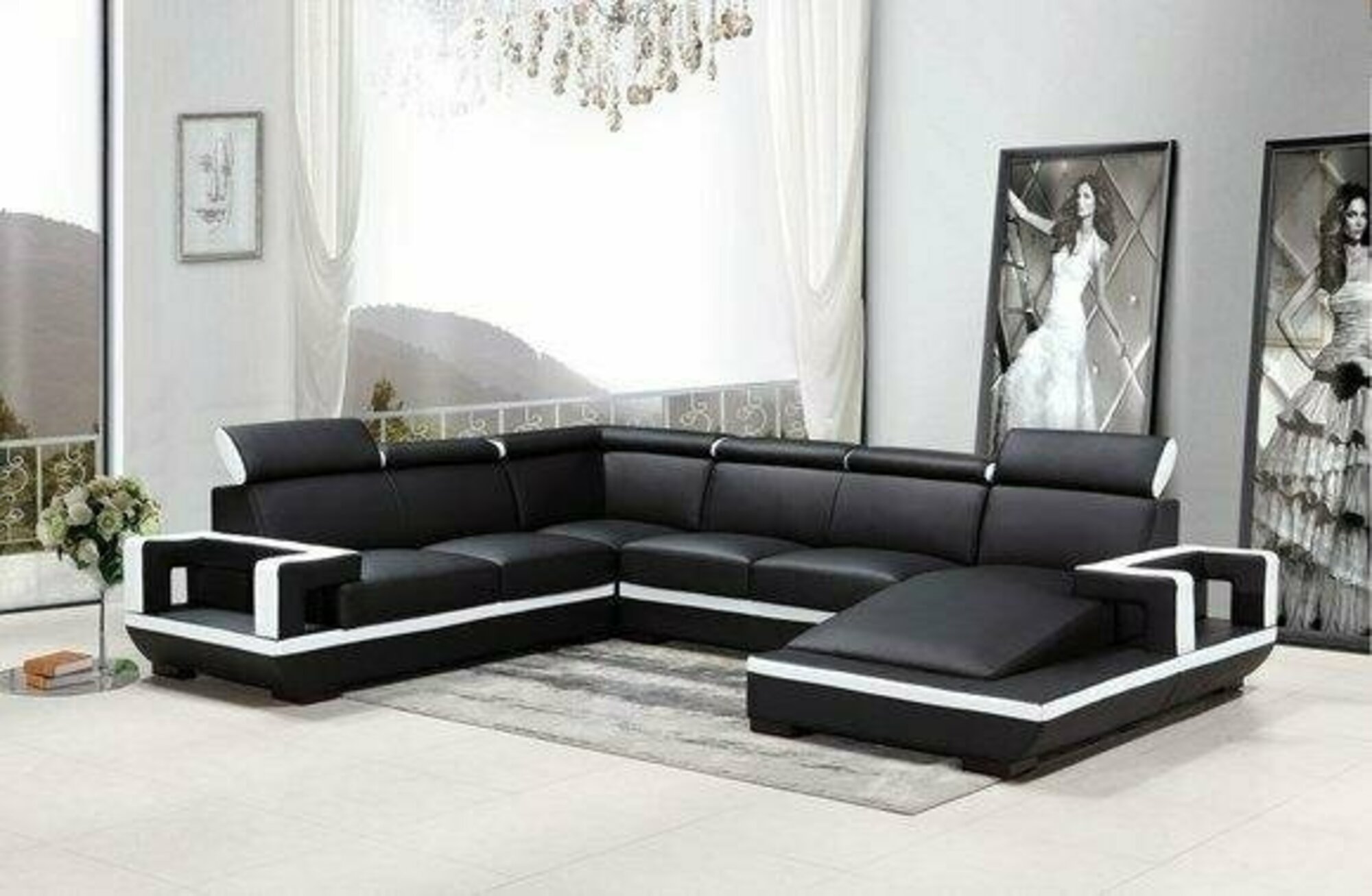 Wohnlandschaft Sofa Couch Ecksofa Eckcouch Polster Garnitur Eck Ecke