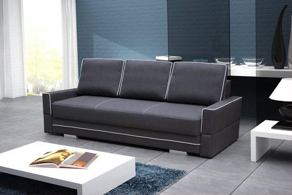 Schlafsofa Klappcouch 3-Sitzer Schlaffunktion + Bettkasten Couch Sofa