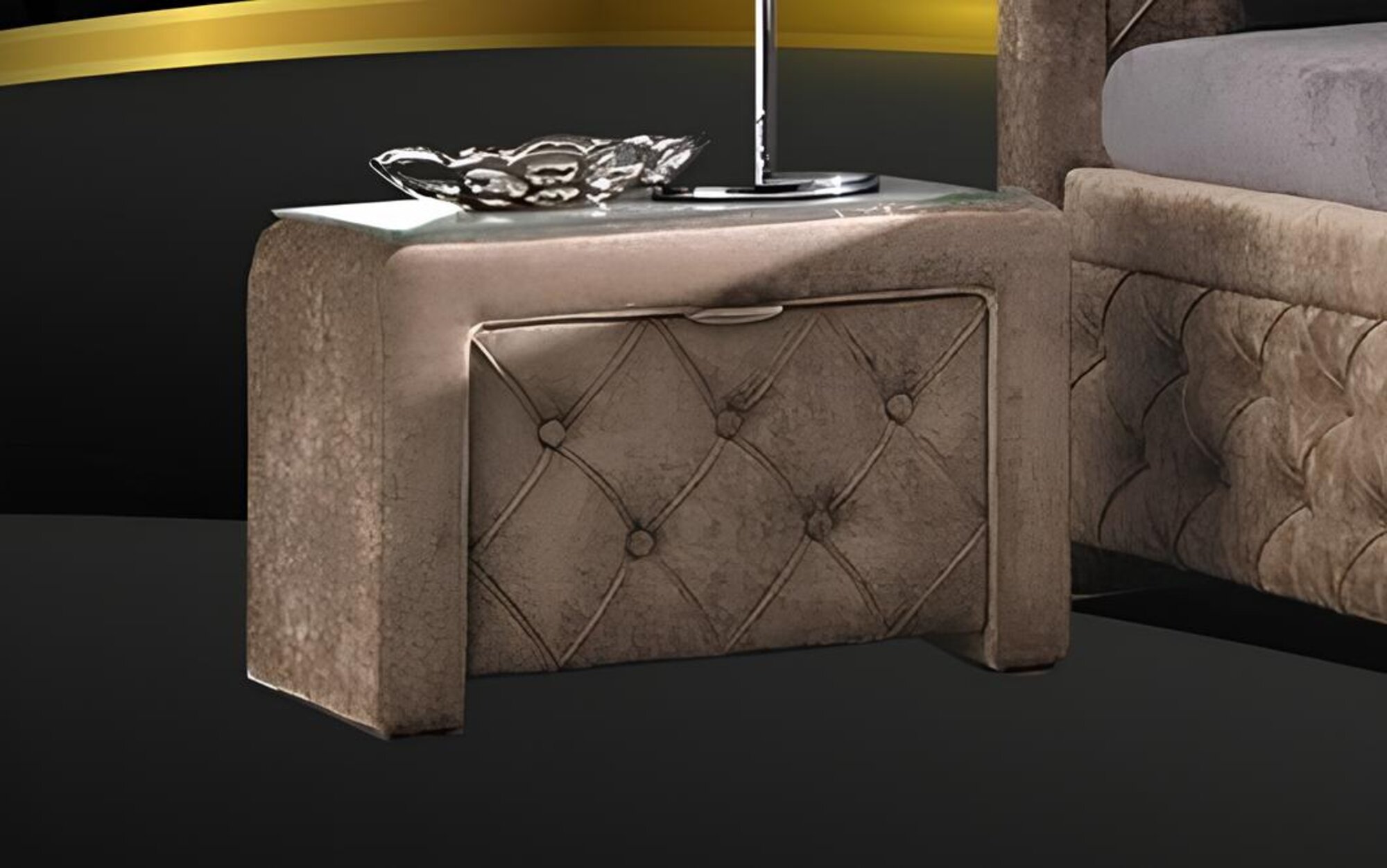 2er Set Nachttische  Elegante Design Nachtkommoden für Schlafzimmer Neu Sofort