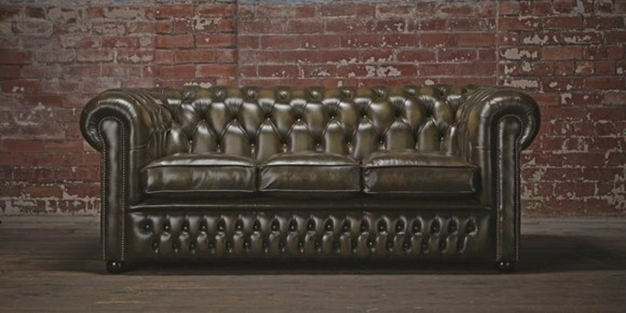 Chesterfield 3 Sitzer XXL Polster Sitz Couch Sofa Garnitur Big Couchen