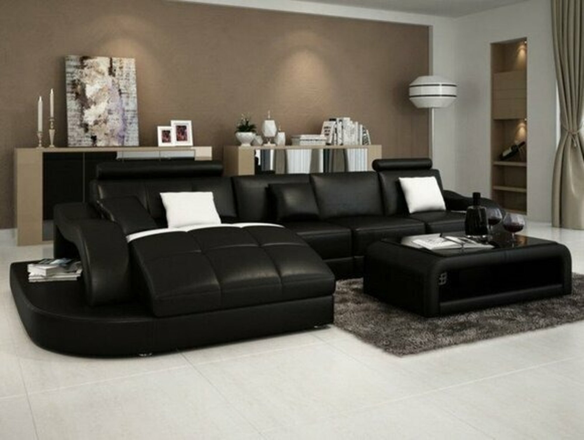 Wohnlandschaft Designer Eck Couch Sofa Polster XXL Garnitur Big Sofas Neu