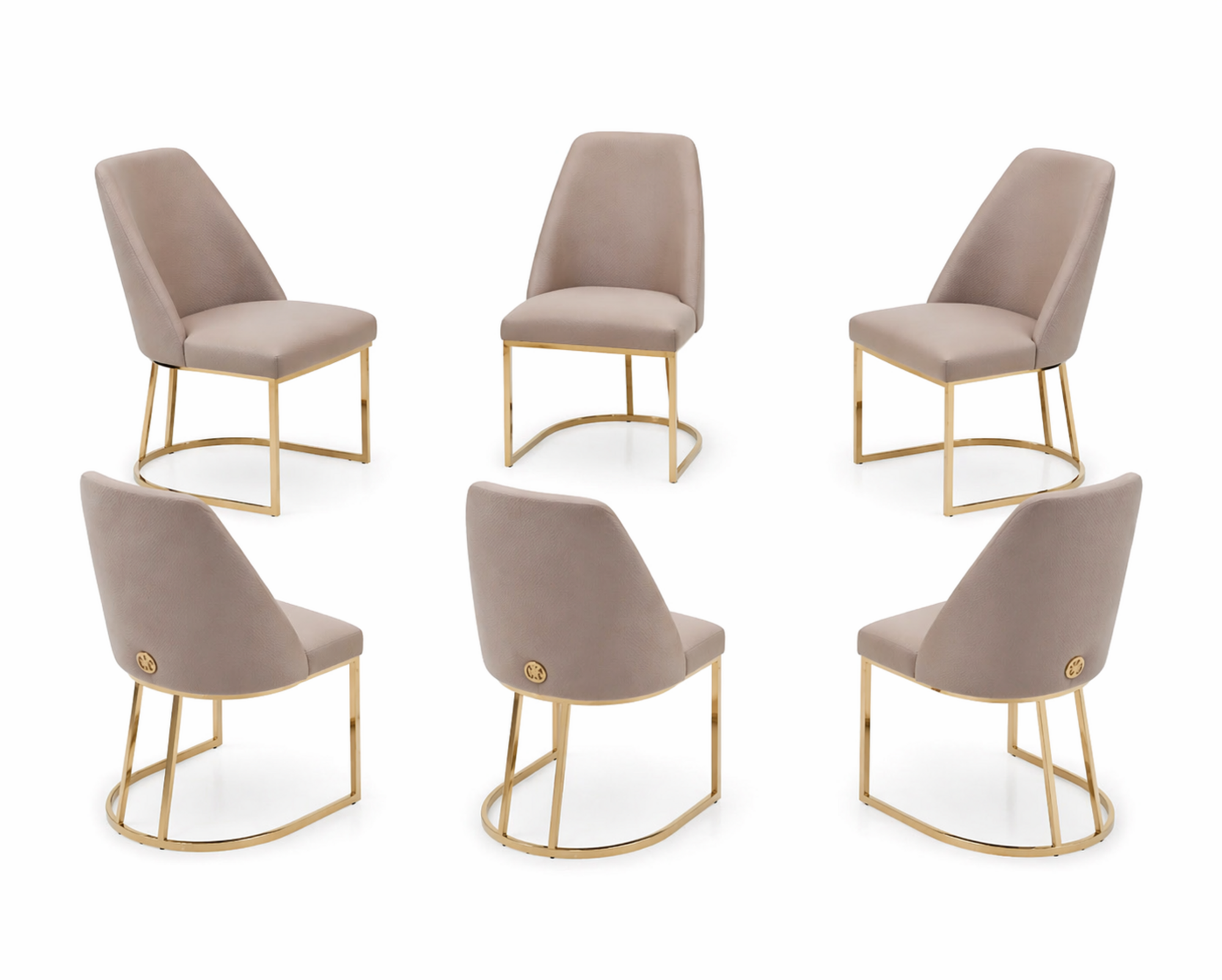 Ergonomische Stühle mit goldener Metallbasis Sofort Ergonomische Stühle mit goldener Metallbasis Sofort