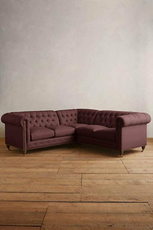 Chesterfield Ecksofa Sofa Couch Garnitur Sitz Textil 2-E-2 Polster Ecke Samt
