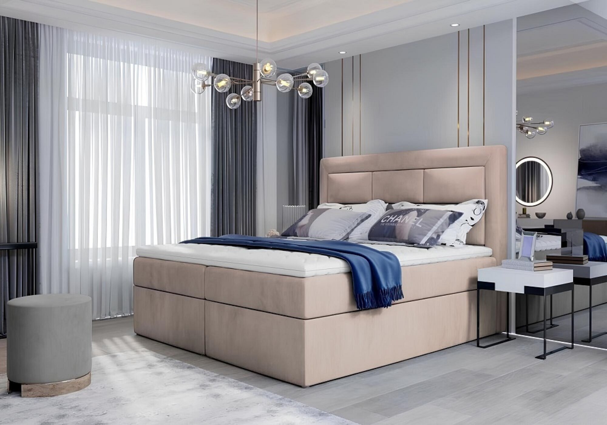 Polsterbett Betten Bett Polster Designer Hotel Doppel Luxus Design 180x200cm Neu Sofort Polsterbett Betten Bett Polster Designer Hotel Doppel Luxus Design 180x200cm Neu Sofort