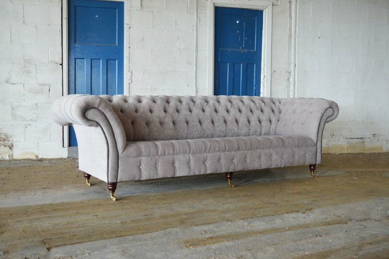 Chesterfield Sofa 4 SITZER XXL Polster Designer Couchen Sofas Garnitur