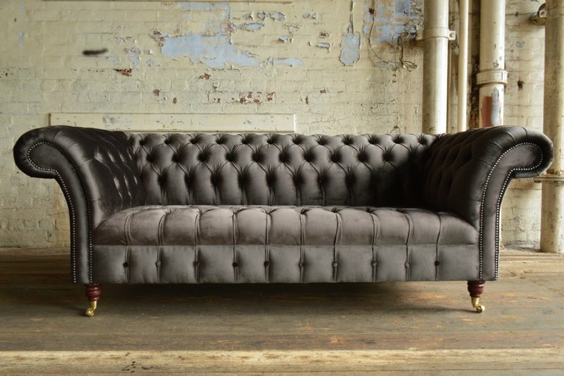 Chesterfield 3 Sitzer XXL Polster Sitz Couch Sofa Garnitur Big Couchen