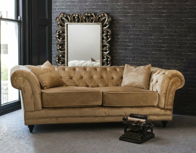 Chesterfield Sofa 3 SITZER Polster Designer Couchen Sofas Garnitur 2016-069