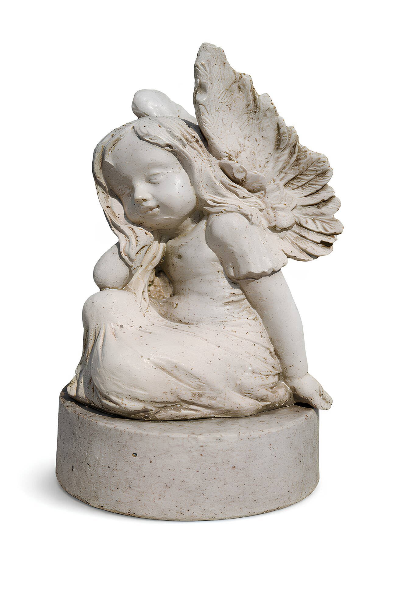 Statue Figur Engel auf Erde Garten Statuen Skulpturen Dekoration Sofort