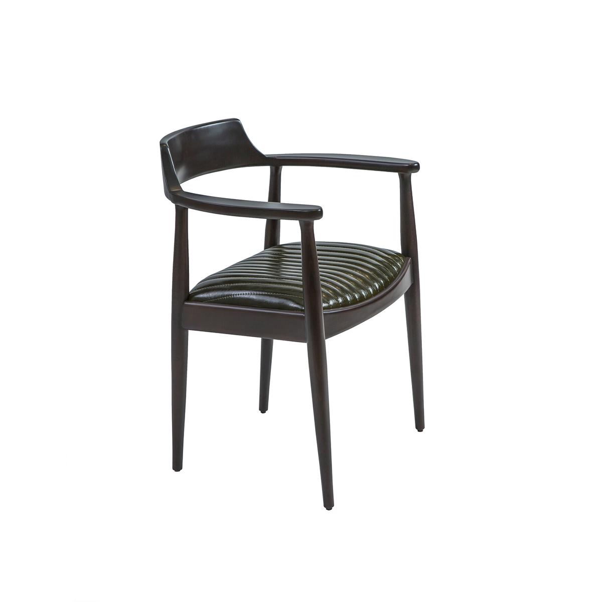 Esszimmer Design Stuhl mit Armlehnen Neu Möbel Sitz Schwarz Holzstuhl
