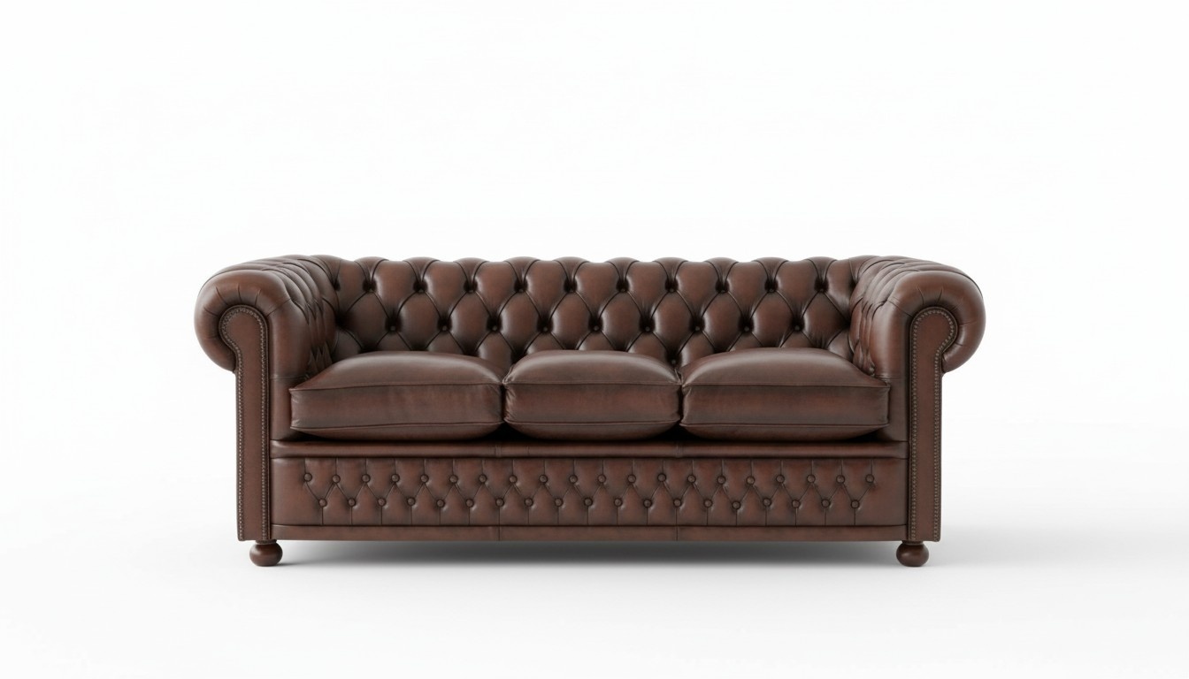 100% Echtes Leder Antik Chesterfield 3 Sitzer Leder Sofa Couch Polster jvmoebel
