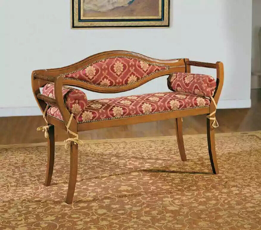 Klassische Sitzbank Designer Polster Bank Wohnzimmer Polsterbank Neu