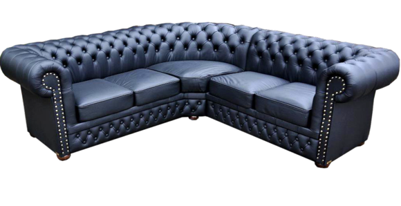 Chesterfield Ecksofa Ledersofa Sofa Wohnlandschaft Eckgarnitur Ledercouch