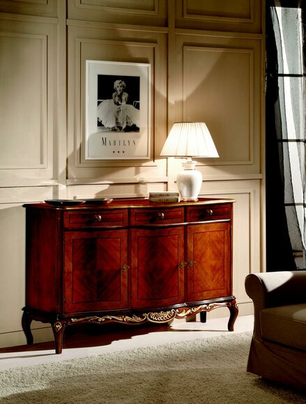 Schicke Luxus Italienische Holz Möbel Kommode Italienische Wohnzimmer Einrichtung Neu