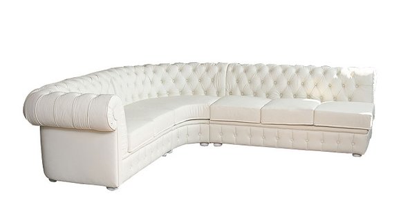 Aleeze Chesterfield Ecksofa Sofa Ecksofa Couch Fertigung in: Textil Samt