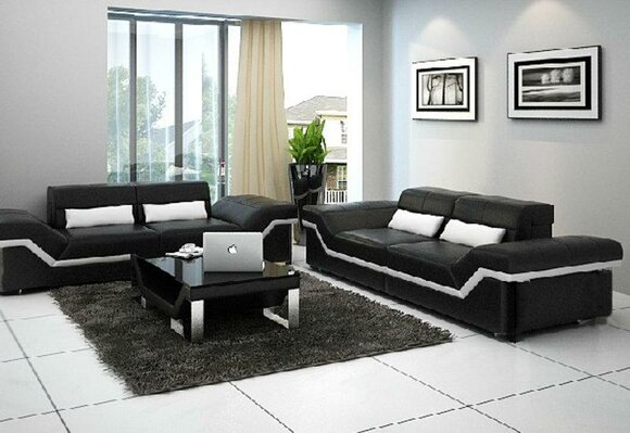 LEDERSOFA BIG SOFA 3+3 SITZER NEW YORK