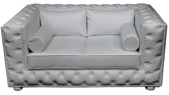 Chesterfield Couch Sofa Garnitur 3 Sitzer Polster Leder Sofas Couchen Neu